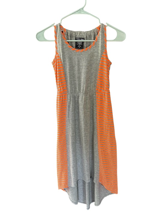 paper doll Other - paper doll Gray HiLow Lined Dress with Neon Orange Stripe Panels Racerback Sz 10